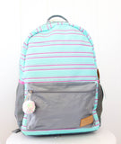 Jadelynn Brooke Mint Striped Backpack