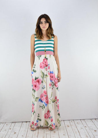 Striped Top Maxi