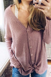 Waffle Weave Front Knot Top
