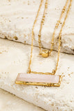 Natural Stone Bar Necklace