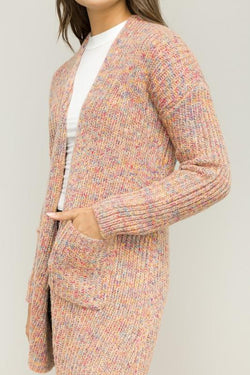 Multicolored Open Cardi